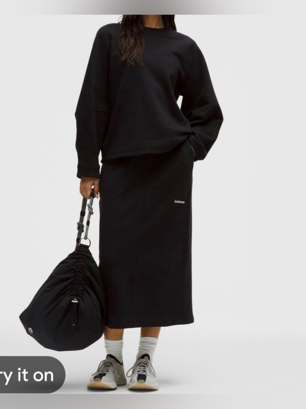 NWT Lululemon Loungeful Midi Skirt Black